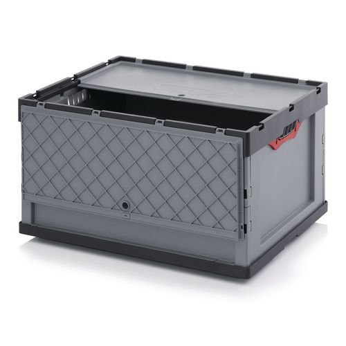 Strong folding container -  190L with lid