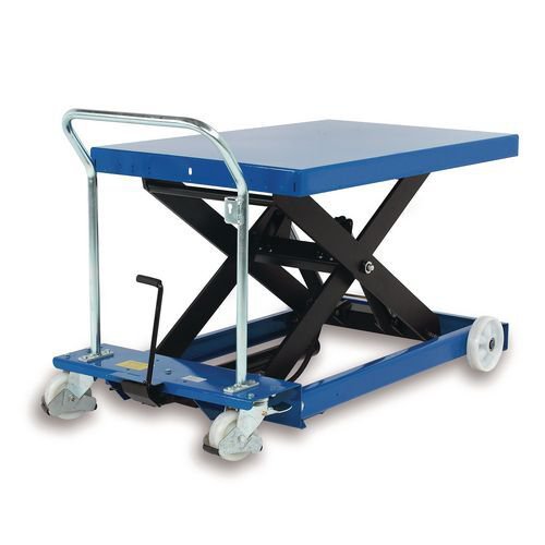 Mobile lift tables - Manually operated mobile lift tables, single lift -  capacity 1000kg