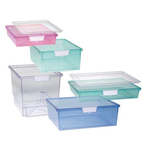 Premium white racks with transparent trays - Additional trays (pack of 6)