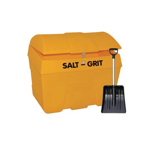 200L Slingsby heavy duty salt and grit bins, without hopper feed, with hasp and staple