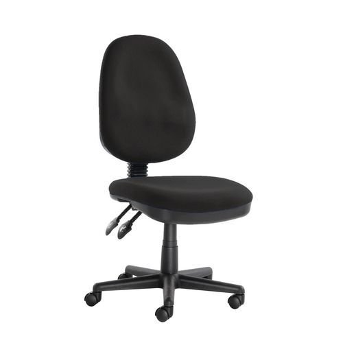 Twin lever operator office chair, without arms, black