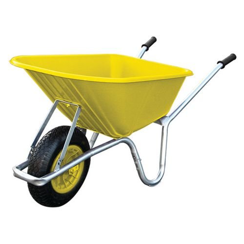Yellow Mucker Plastic Wheelbarrow