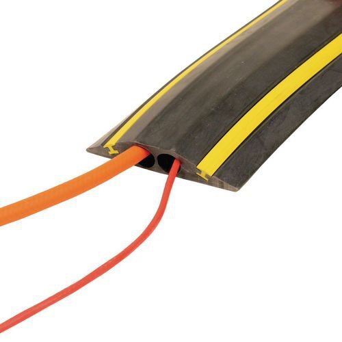 Hi-vis Industrial cable protectors - 2 x 23mm circular channels