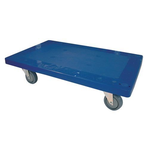 Large plastic dolly with towing hook