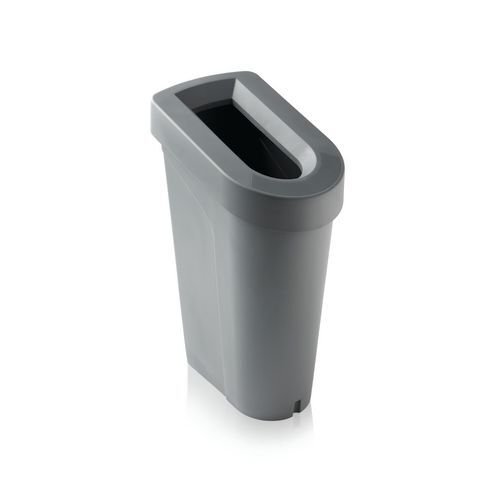 U shaped recycling bin with coloured inserts
