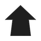 Warehouse Floor Signals Pack of 100 Arrow Shape 90 mm Diblack