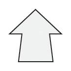 Warehouse Floor Signals Pack of 100 Arrow Shape 90 mm Diwhite