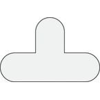 Warehouse Floor Signals Pack of 10 T Shape 200 X 300 Mmwhite