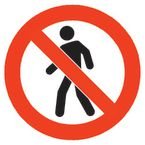 Floor Marker 430 mm No Pedestrians