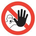 Floor Marker 430 Mmman/hand Stop Symbol