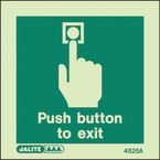 Push Button to Exit Sign