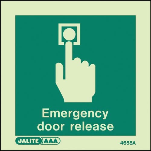 Emergency Door Release Sign