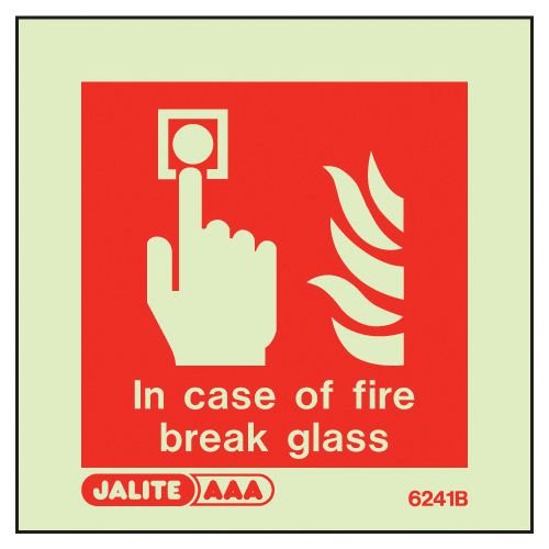 In Case Of Fire Break Glass Sign