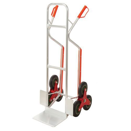 Aluminium stairclimbing sack truck with glides