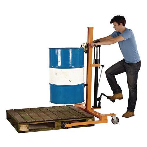 Drum transporter - foot pump operated