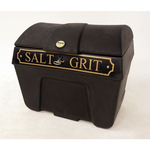 Bin - Salt And Grit C/W Lockwithout Hopper Black And Gold 200L Cap