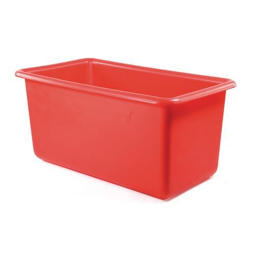 Heavy duty food grade rectangular tank, 455L Red