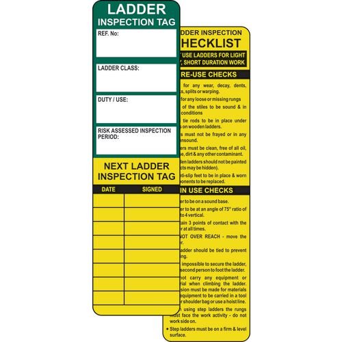 Ladder Safety Tag Inserts (Pack Of 10)