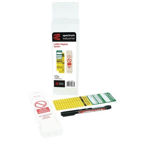 Ladder Safety Tag Kit - Box (10 Holders, 10 Inserts, 1 Pen)
