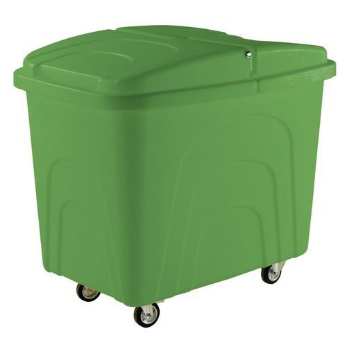 Slingsby robust rim tapered plastic container trucks, with lids