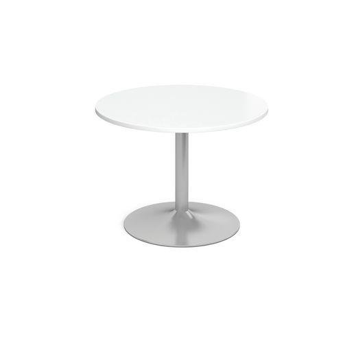 Modular boardroom meeting room table with trumpet base - Circular