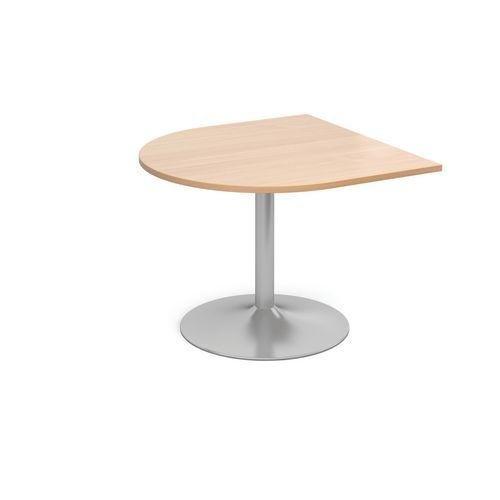 Modular boardroom meeting room table with trumpet base - Radial D-End