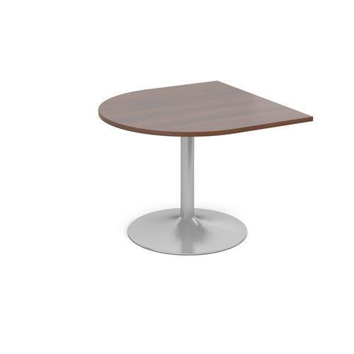 Modular boardroom meeting room table with trumpet base - Radial D-End