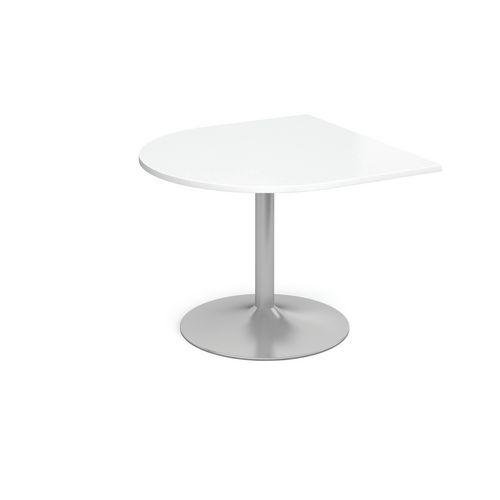 Modular boardroom meeting room table with trumpet base - Radial D-End