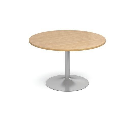 Modular boardroom meeting room table with trumpet base - Circular
