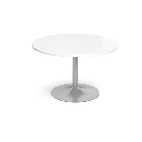 Modular boardroom meeting room table with trumpet base - Circular