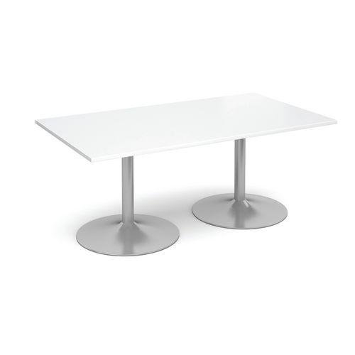 Modular boardroom meeting room table with trumpet base - Rectangular