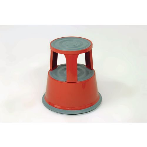 Slingsby Steel Kick Step Stool 150Kg Capacity Red - 392474 47564SL Buy online at Office 5Star or contact us Tel 01594 810081 for assistance