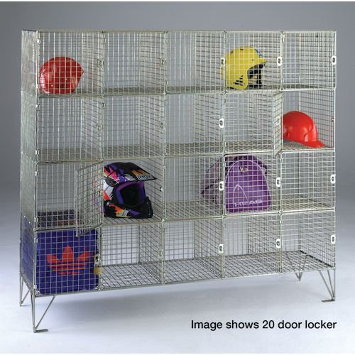 16 Compartment Mesh Locker 1370X1210X457 With Individula Doors