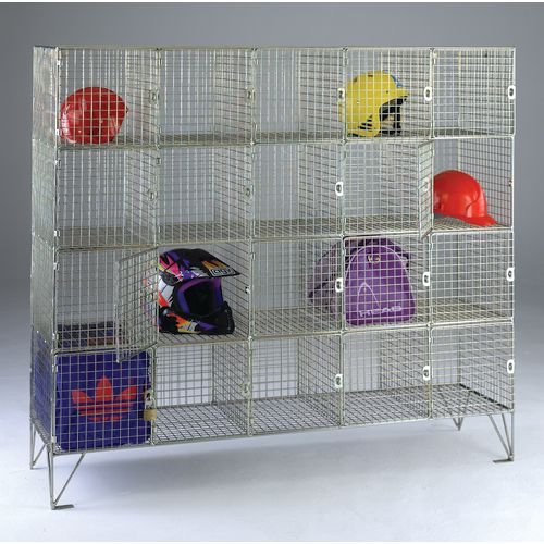 20 Compartment Mesh Locker 1370X1510X457 With Individual Doors