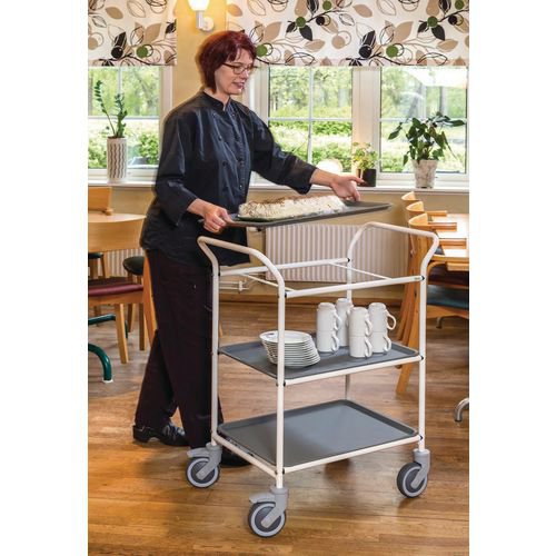 Konga three tier service trolleys with removable non-slip surface trays