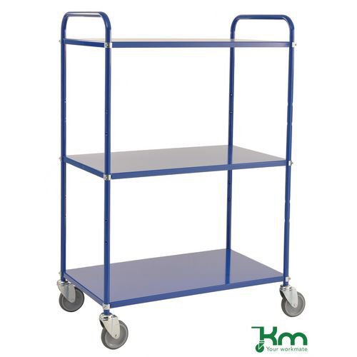 Konga tall reversible steel tray shelf trolleys