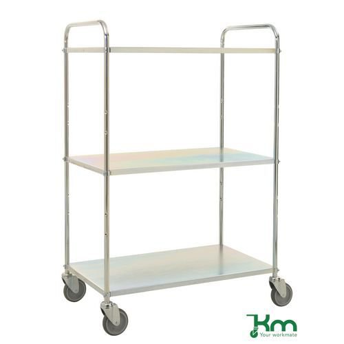 Konga tall reversible steel tray shelf trolleys