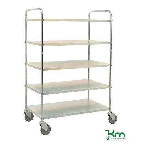 Konga tall reversible steel tray shelf trolleys