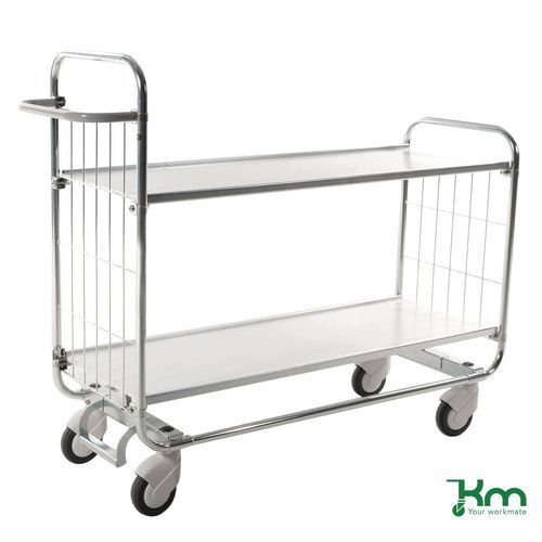 Konga flexible shelf trolleys with central locking
