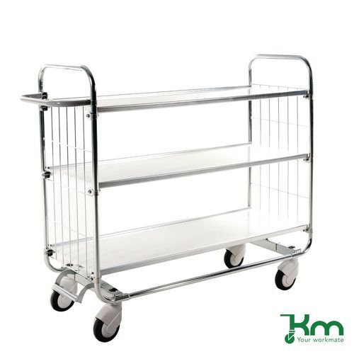 Konga flexible shelf trolleys with central locking