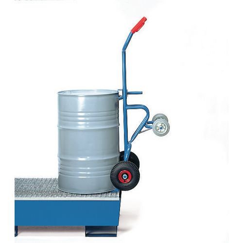 Fetra pallet loading drum truck for steel drums, double castor support