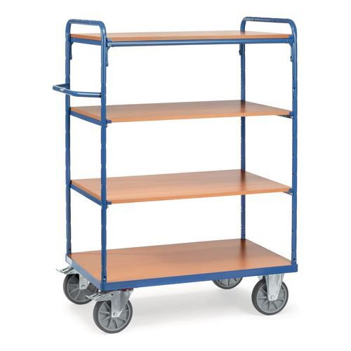 Fetra tall melamine shelf trolleys