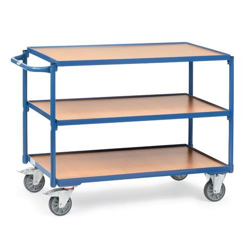 Fetra laminated wood shelf workshop trolleys