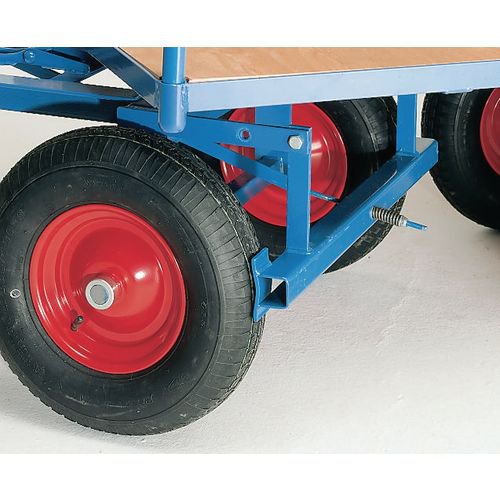 Fetra heavy duty turntable platform trucks with deadman brakes - Turntable trucks with sides