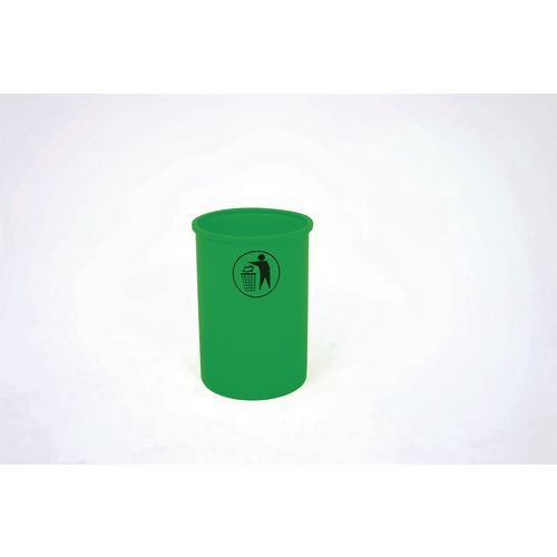Open top waste bin with tidy man logo - Green