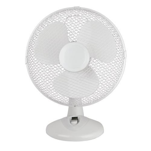 Slingsby 12 Inch (305mm) Desk Fan 3 Speed White - 394261 Fans 47753SL