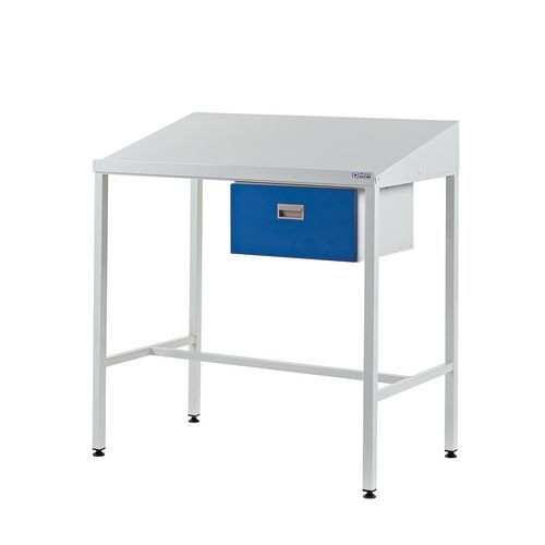 Sloping Top Teamleader Workstation With Single Drawer 1060.1000.460