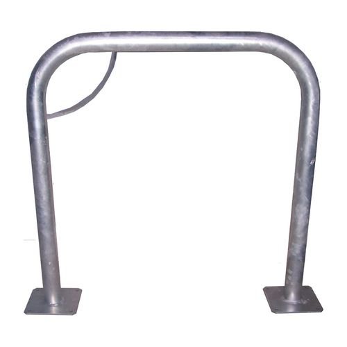 Galvanised Sheffield cycle stands, surface mounted