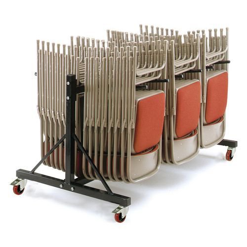 Mobile folding chair storage trolley