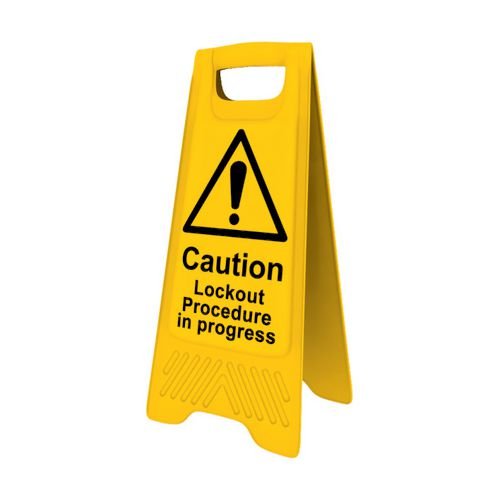 Heavy Duty A-Board - Caution Lockout Procedure In Progress